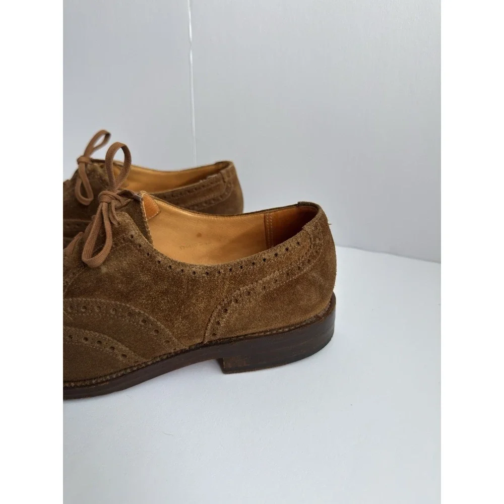 Polo Ralph Lauren Men's Brenton Suede Wingtip Tobacco Brown Dress Casual Shoe 9D - Picture 6 of 13